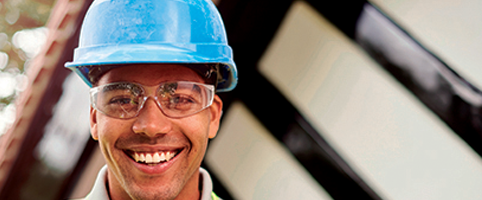 Construction worker looking at camera | CNA Insurance