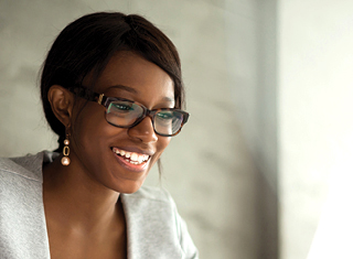 Woman working in an office