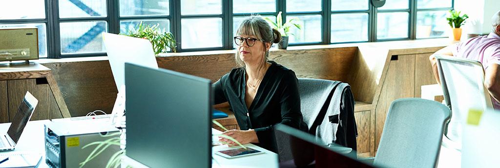 Woman sitting at desk