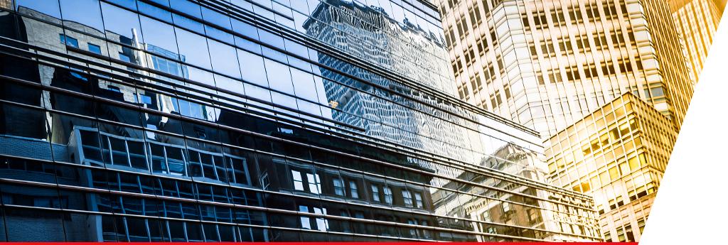 View of modern skyscrapers from angle below | CNA Insurance