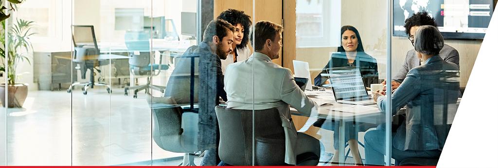 Colleagues working together in an office